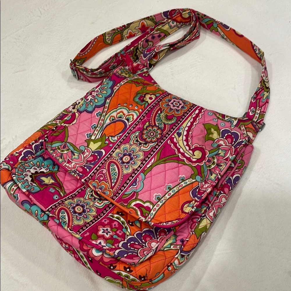 Vera Bradley Vibrant Pink and Orange Quilted Women's Bag